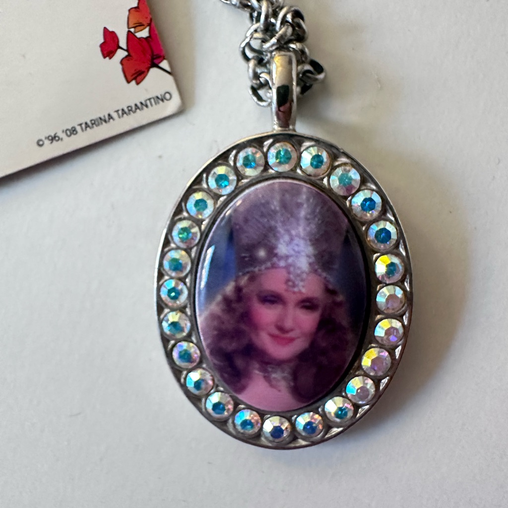 Tarina Tarantino Glinda Silver And Blue Crystal Necklace